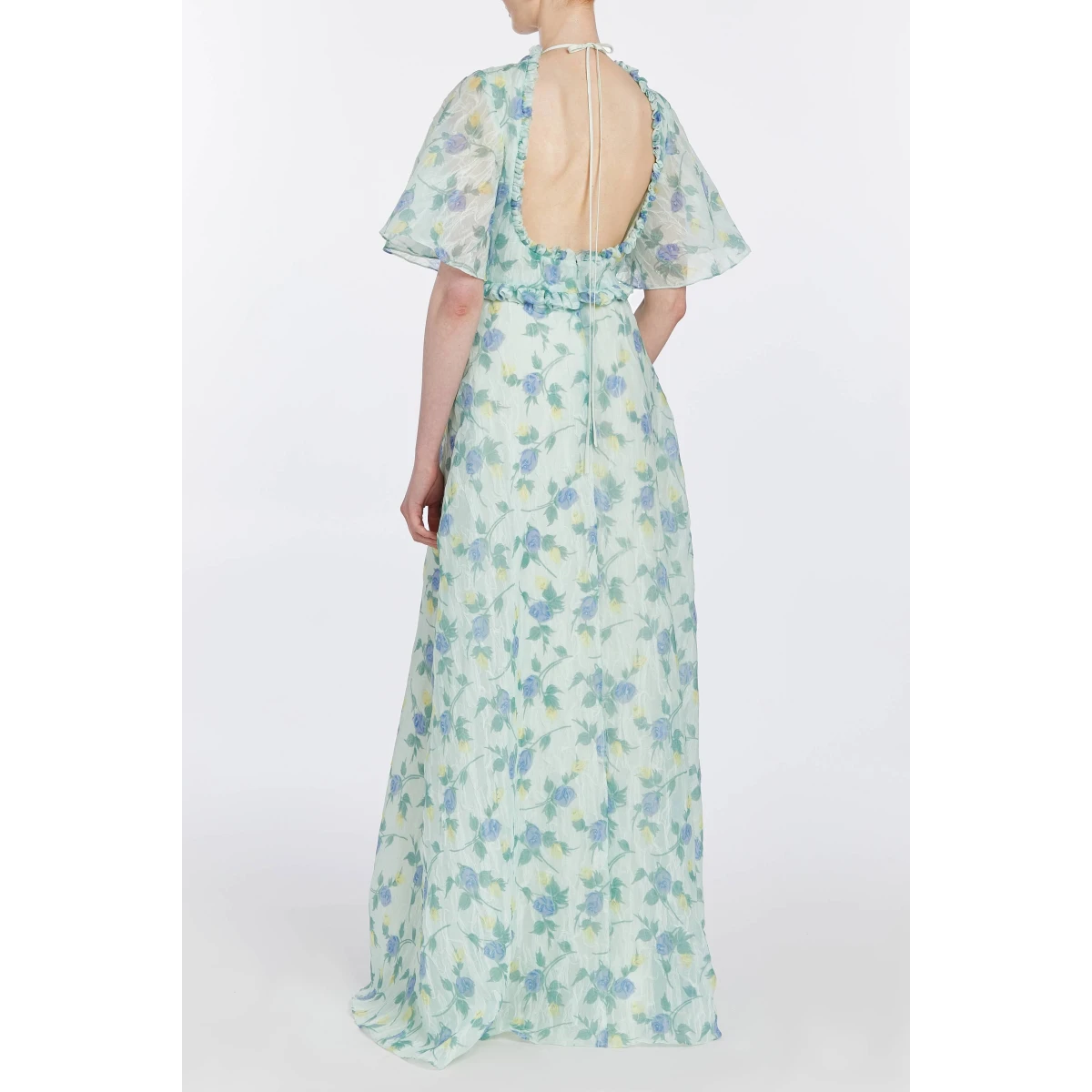 Markarian gowns with romantic neckline and structured silhouette