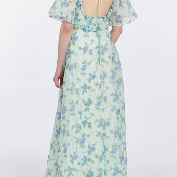 Markarian gowns with romantic neckline and structured silhouette