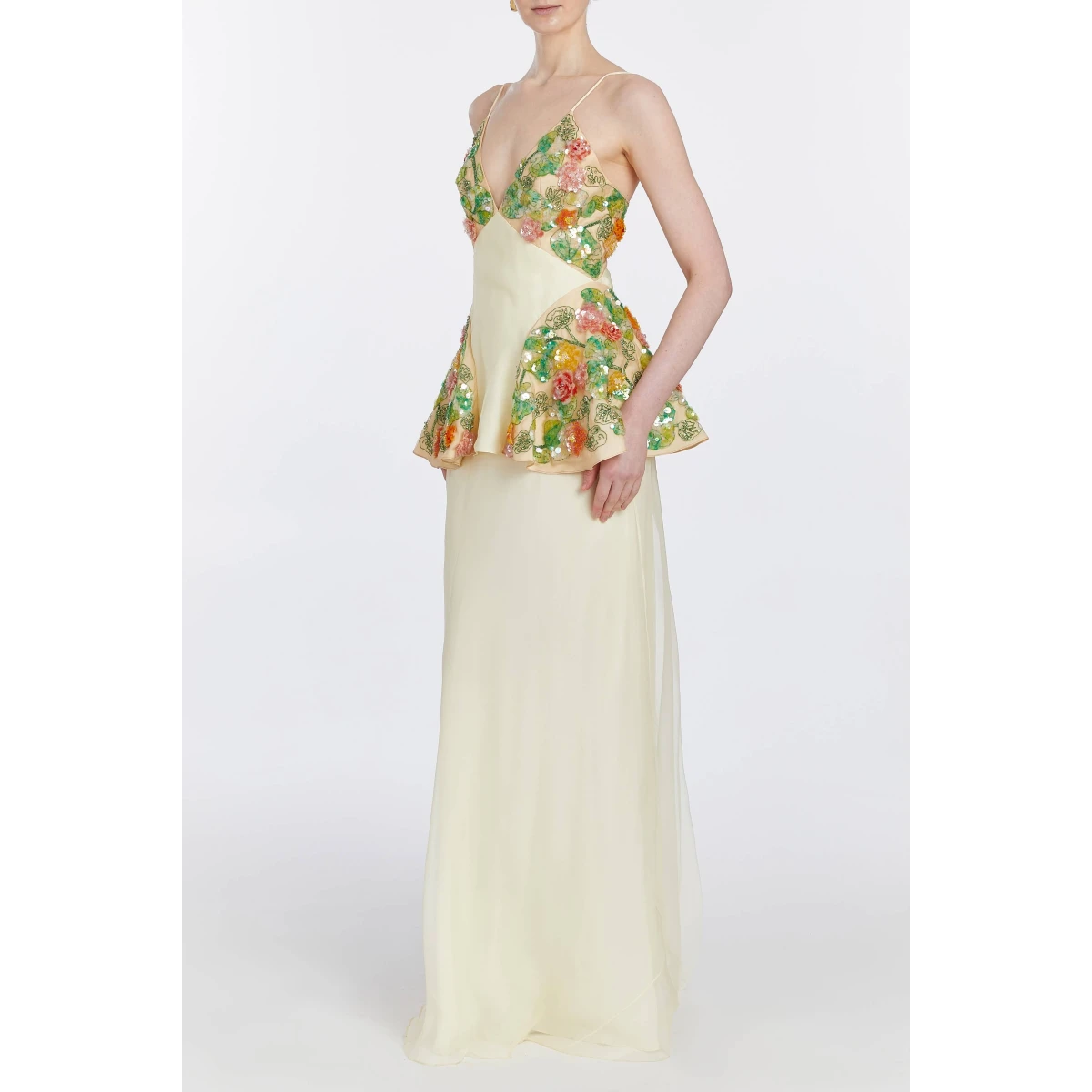 Markarian bridal with romantic neckline and structured silhouette