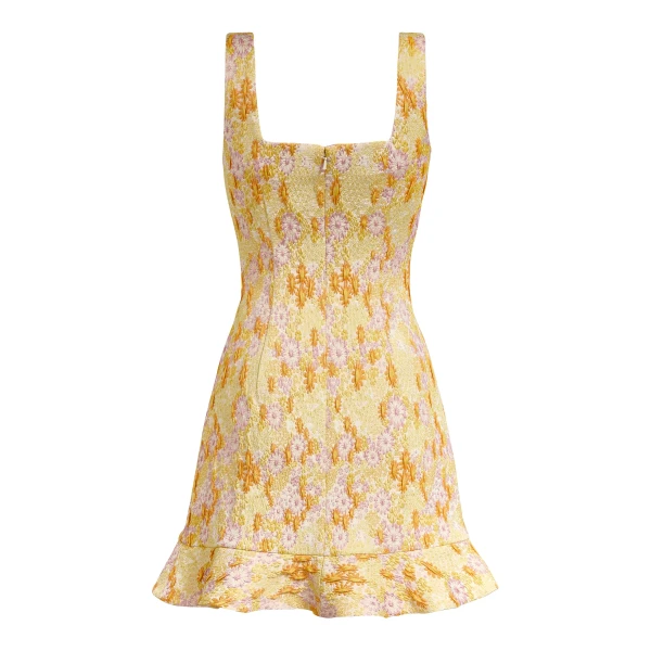 Markarian dresses with romantic neckline and structured silhouette