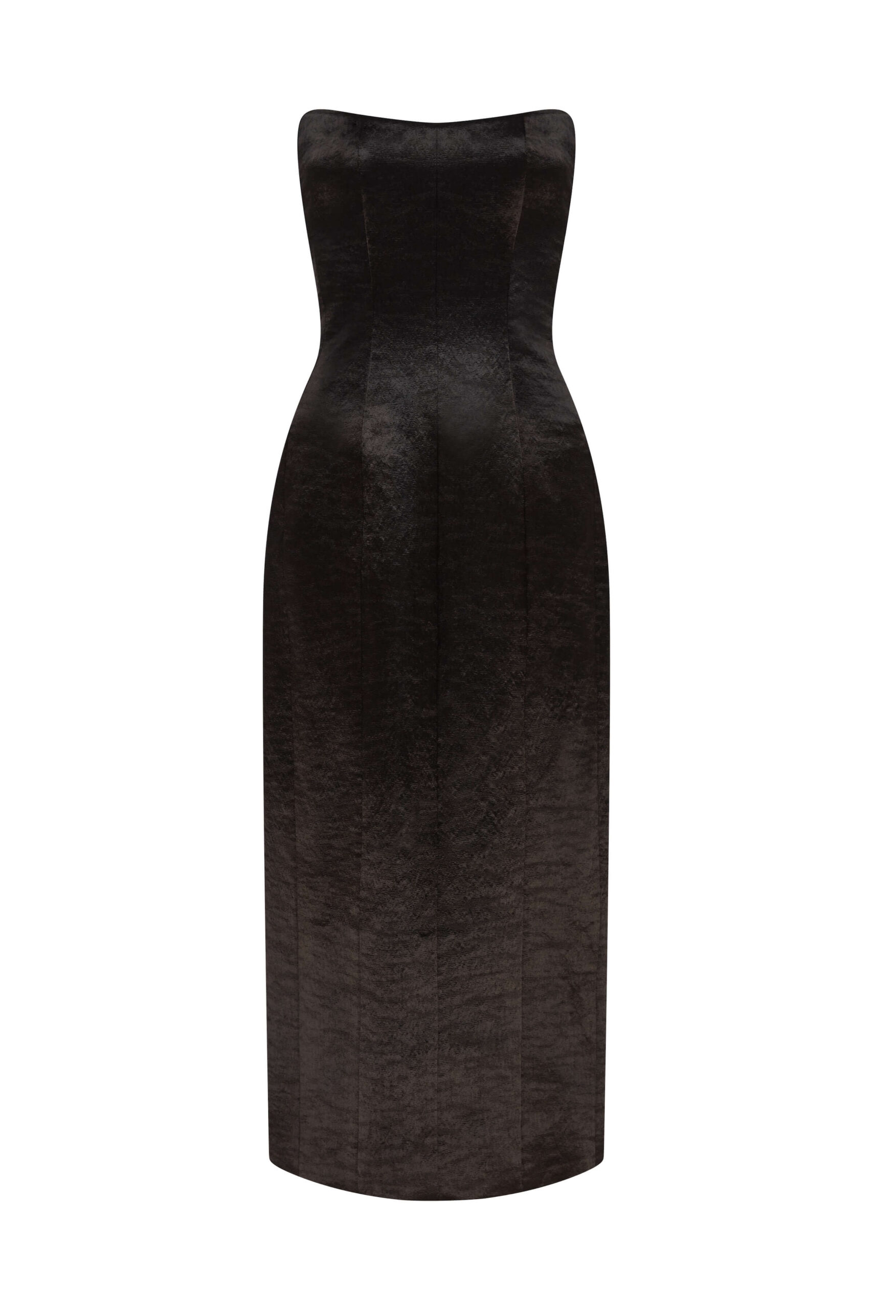 Markarian gown with romantic neckline and structured silhouette