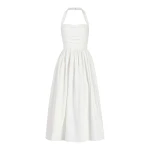 Markarian gown with romantic neckline and structured silhouette