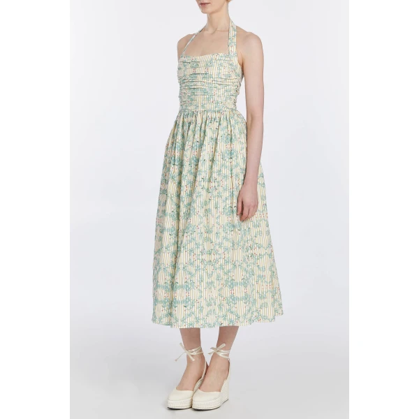 Markarian Leia Ruched Halter Midi Dress, view 4