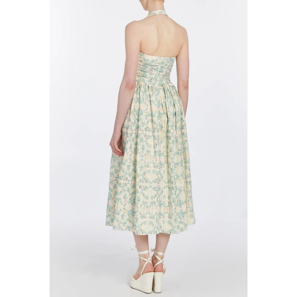 Markarian Leia Ruched Halter Midi Dress, view 5