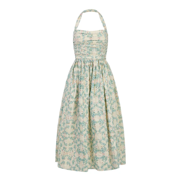 Markarian Leia Ruched Halter Midi Dress