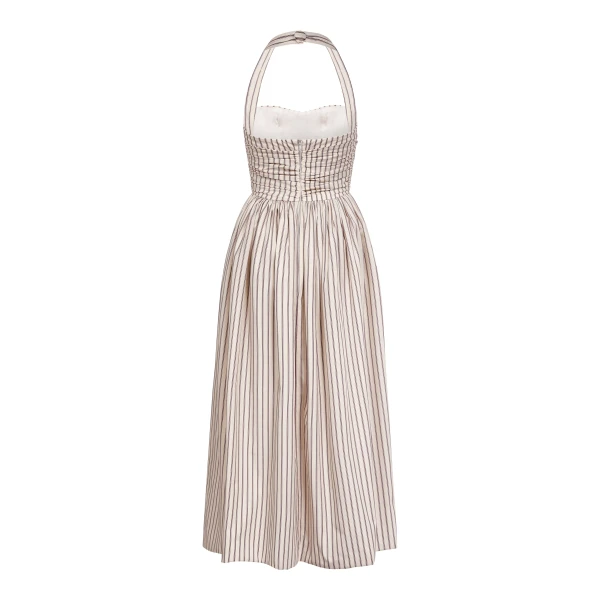 Markarian Leia Striped Halter Midi Dress, view 3