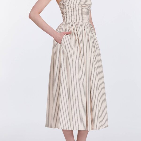 Markarian gowns with romantic neckline and structured silhouette