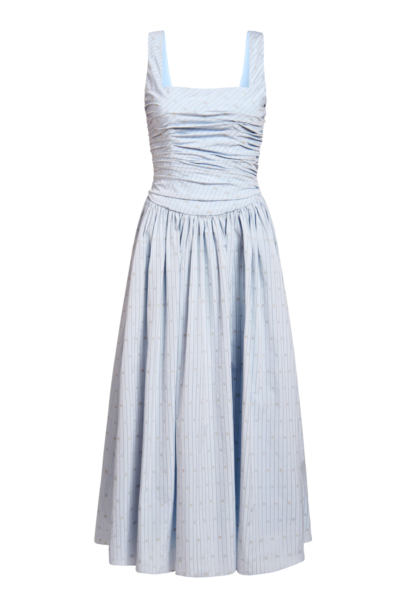 Markarian gown with romantic neckline and structured silhouette
