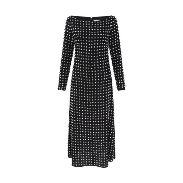 Markarian Marceline Metallic Embellished Midi Dress