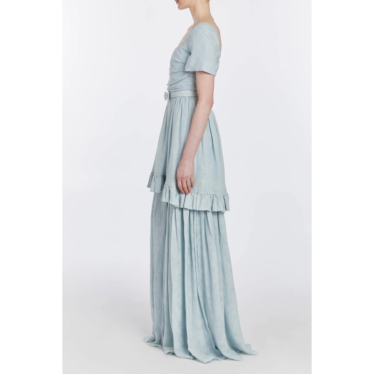 Markarian bridal with romantic neckline and structured silhouette