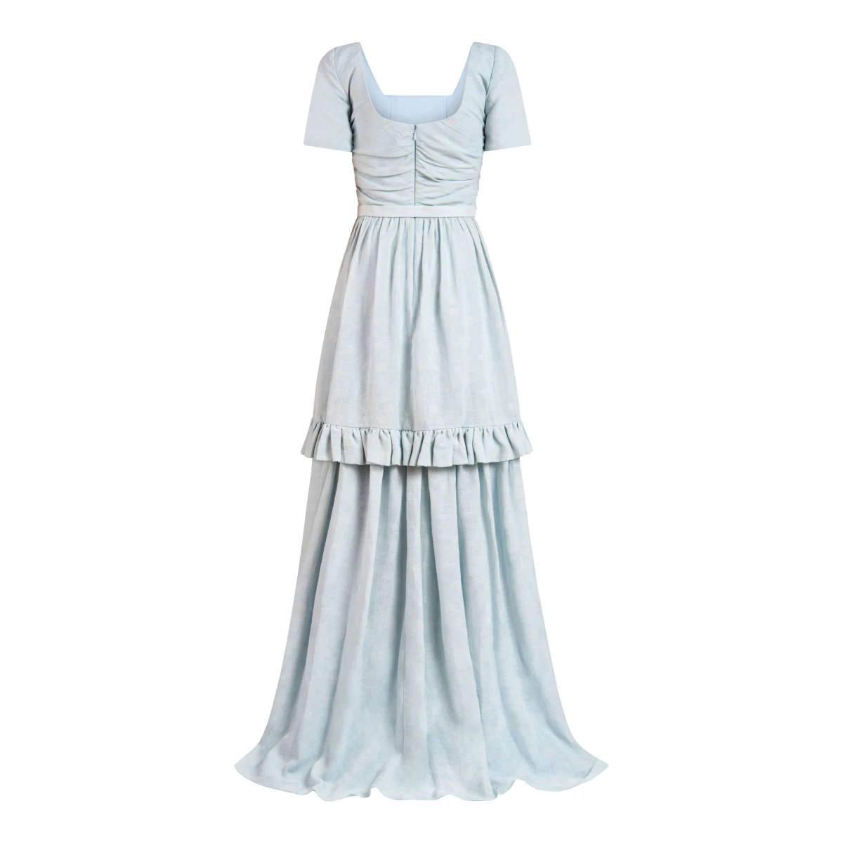 Markarian gowns with romantic neckline and structured silhouette