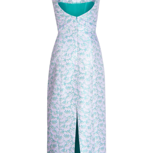 Markarian gowns with romantic neckline and structured silhouette