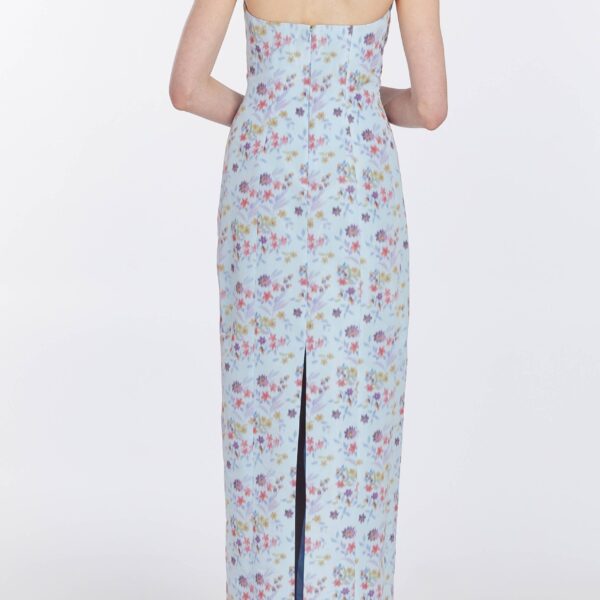 Markarian gowns with romantic neckline and structured silhouette