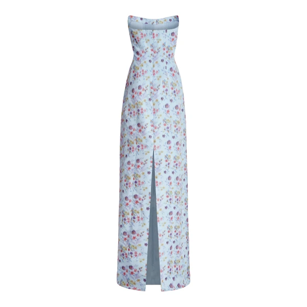 Markarian gowns with romantic neckline and structured silhouette