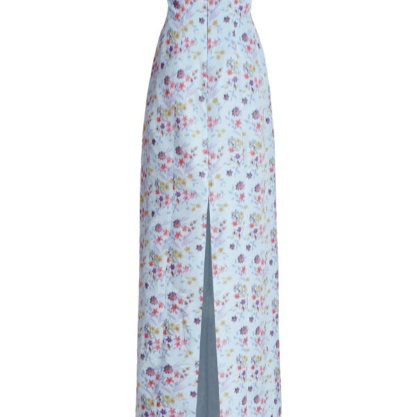 Markarian gowns with romantic neckline and structured silhouette