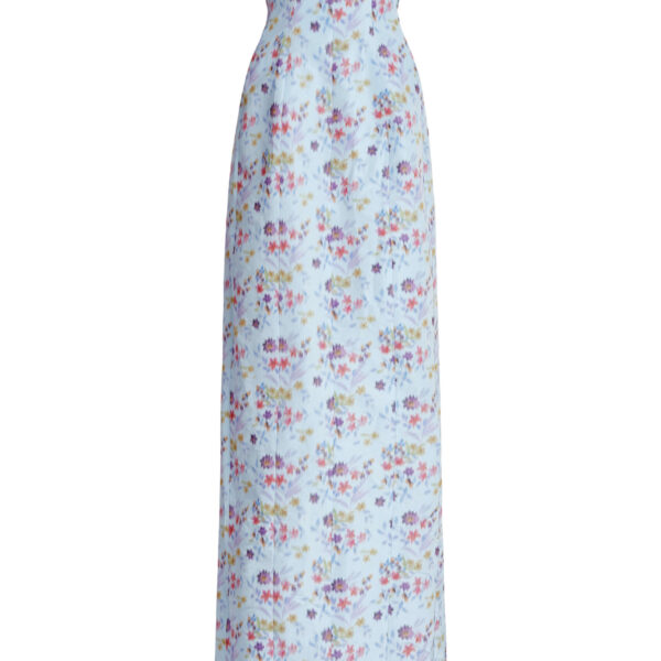 Markarian gown with romantic neckline and structured silhouette
