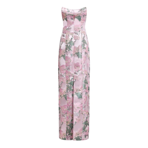 Markarian Odessa Light Pink Brocade Column Gown, view 3