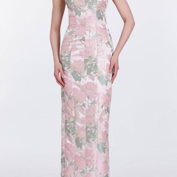 Markarian bridal with romantic neckline and structured silhouette