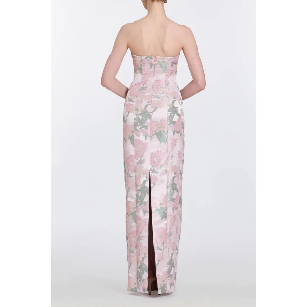 Markarian Odessa Light Pink Brocade Column Gown, view 6