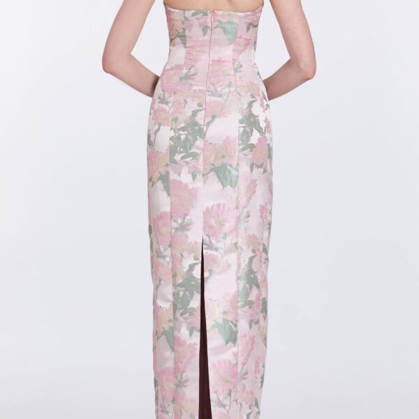 Markarian gowns with romantic neckline and structured silhouette