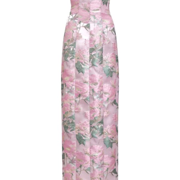 Markarian gown with romantic neckline and structured silhouette