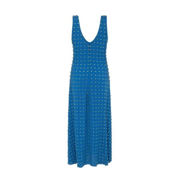 Markarian dresses with romantic neckline and structured silhouette