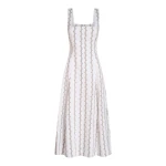 Markarian gown with romantic neckline and structured silhouette