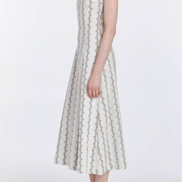 Markarian bridal with romantic neckline and structured silhouette