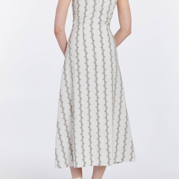 Markarian gowns with romantic neckline and structured silhouette