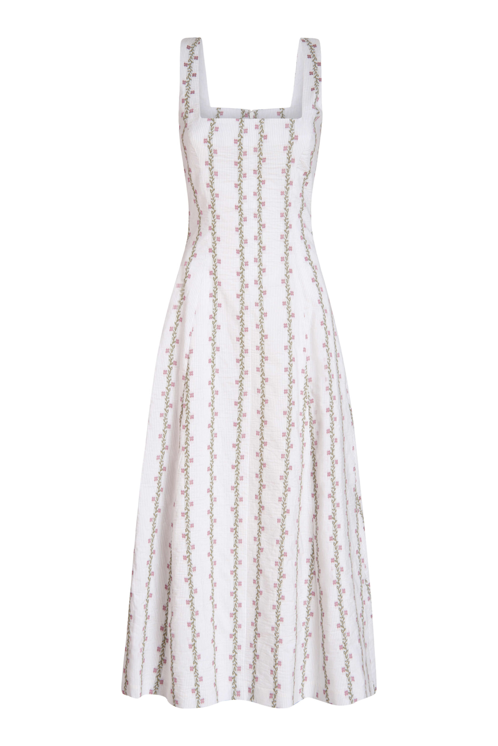 Markarian gown with romantic neckline and structured silhouette