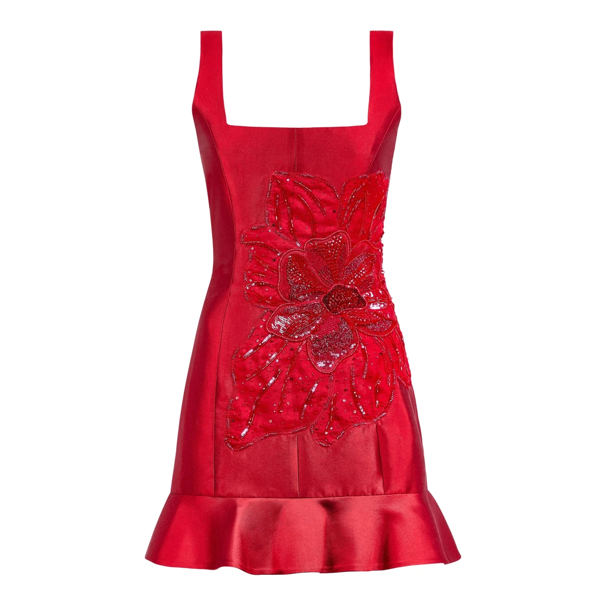 Markarian gown with romantic neckline and structured silhouette