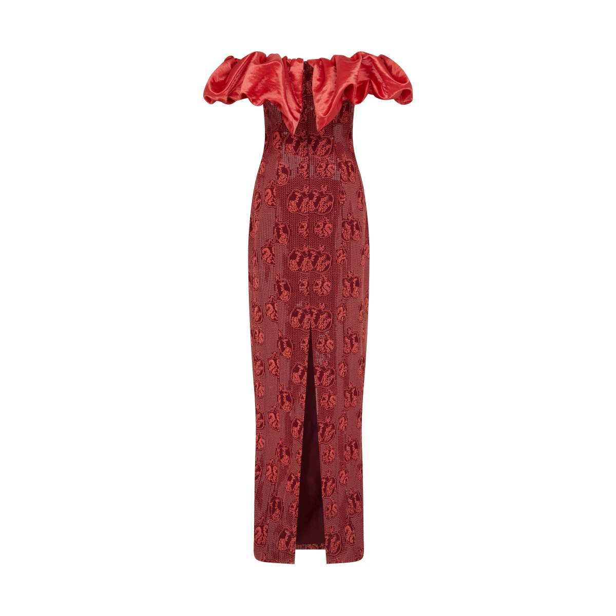 Markarian dresses with romantic neckline and structured silhouette