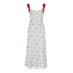 Markarian gown with romantic neckline and structured silhouette