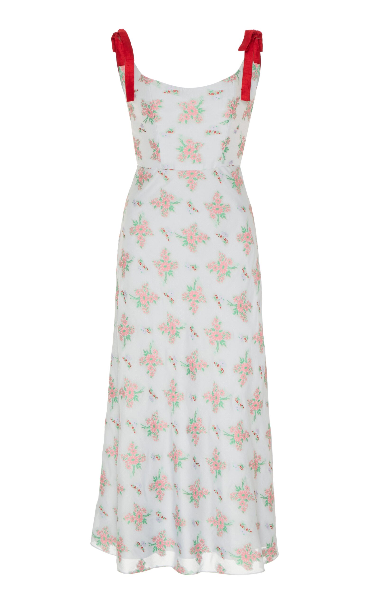 Markarian gown with romantic neckline and structured silhouette