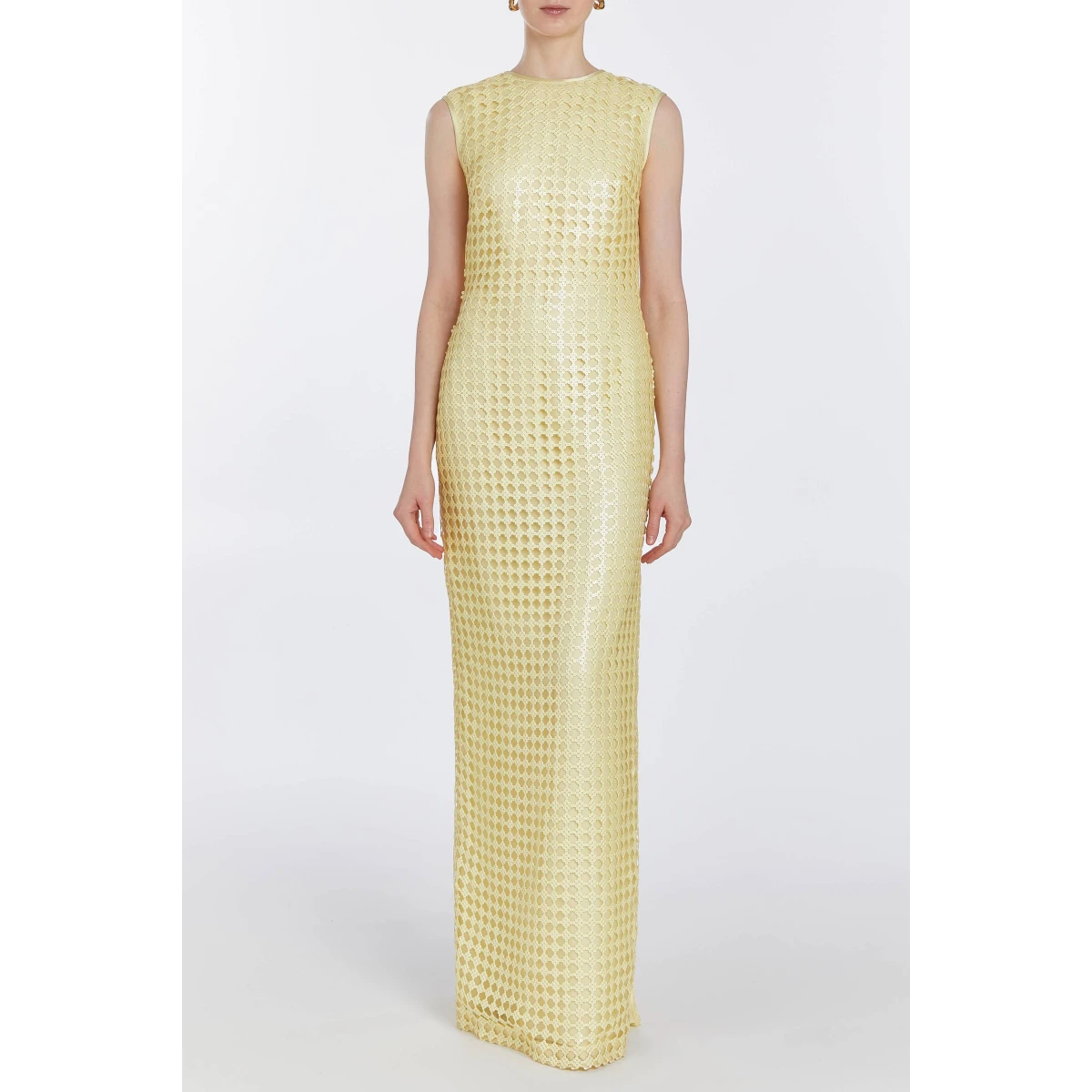 Markarian dresses with romantic neckline and structured silhouette
