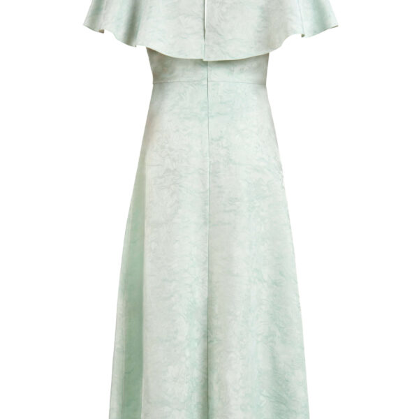 Markarian gowns with romantic neckline and structured silhouette