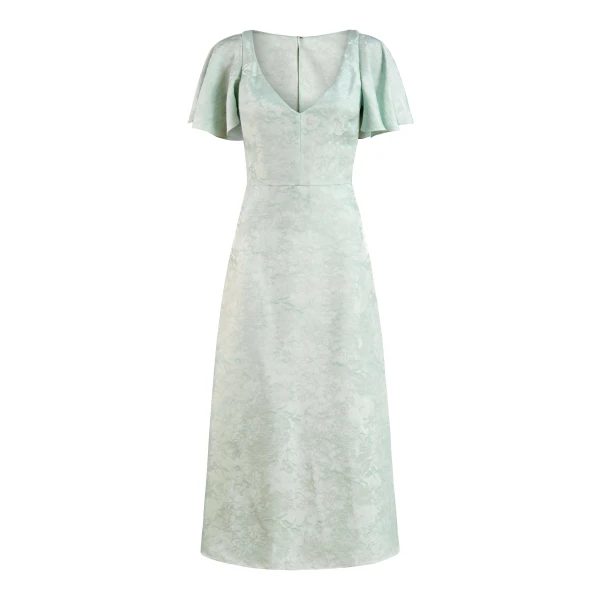 Markarian Sorsha Seafoam Capelet Midi Dress