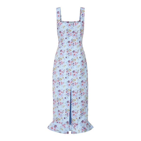 Markarian gowns with romantic neckline and structured silhouette