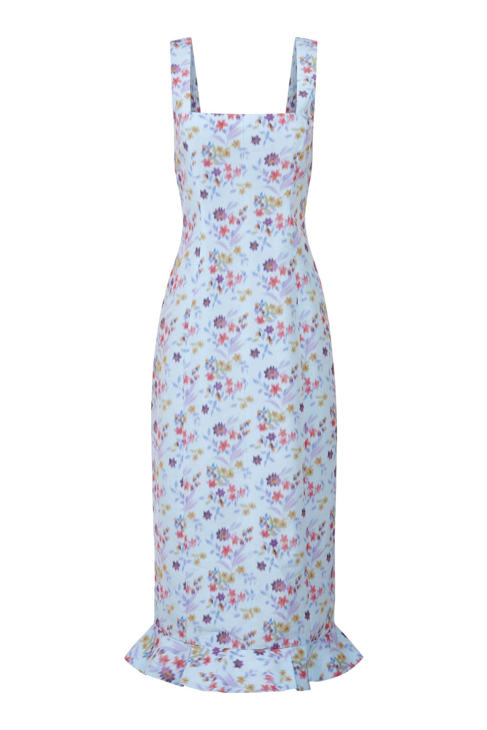 Markarian gown with romantic neckline and structured silhouette