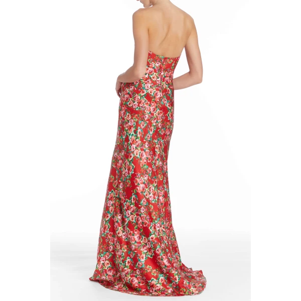 Markarian Tallulah Rose Floral Strapless Gown, view 4