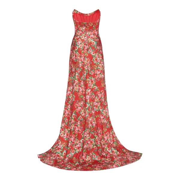 Markarian Tallulah Rose Floral Strapless Gown, view 5