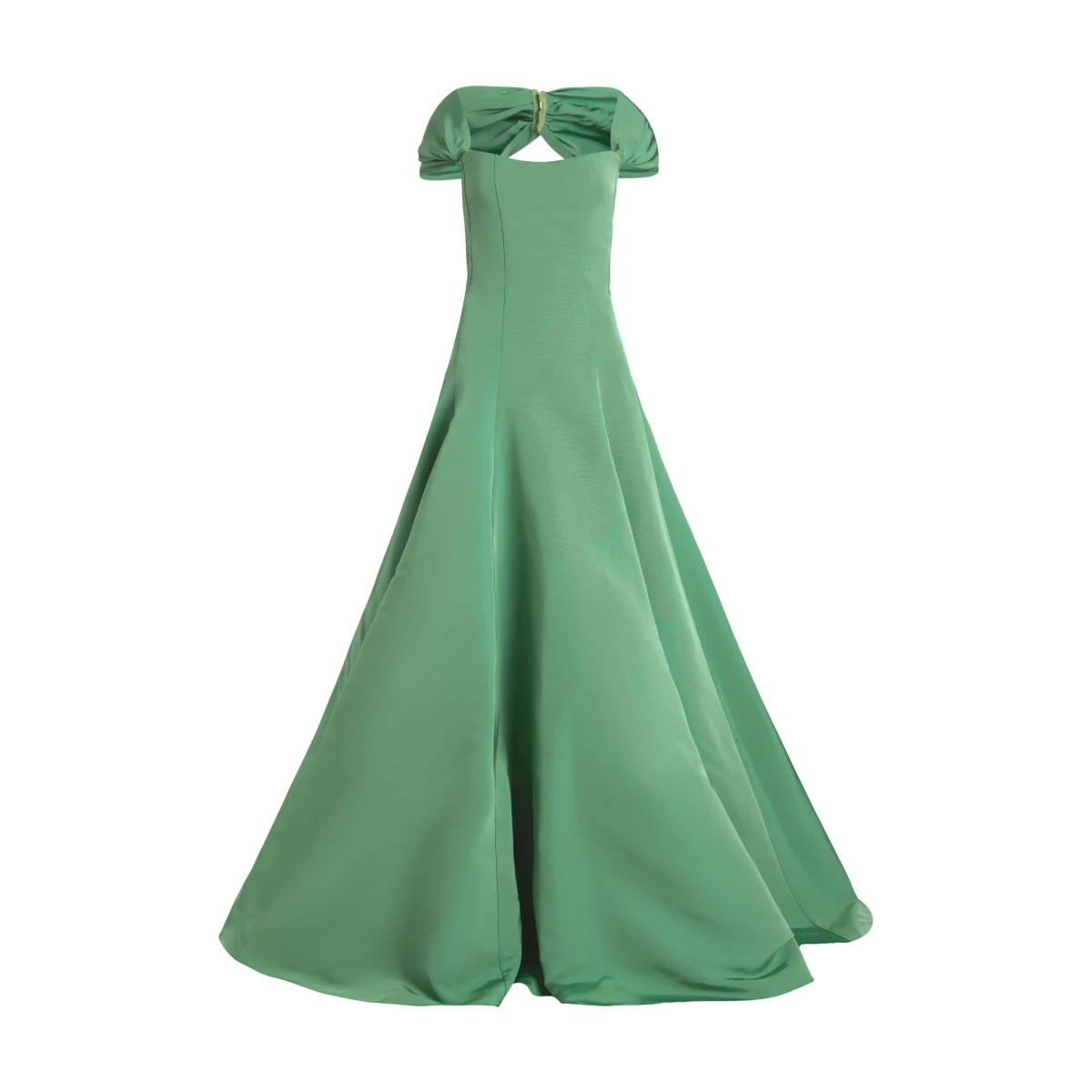 Markarian gown with romantic neckline and structured silhouette