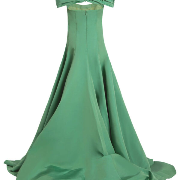Markarian gowns with romantic neckline and structured silhouette