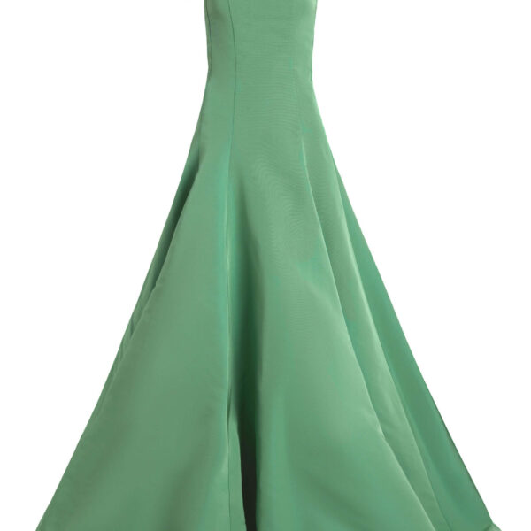 Markarian gown with romantic neckline and structured silhouette