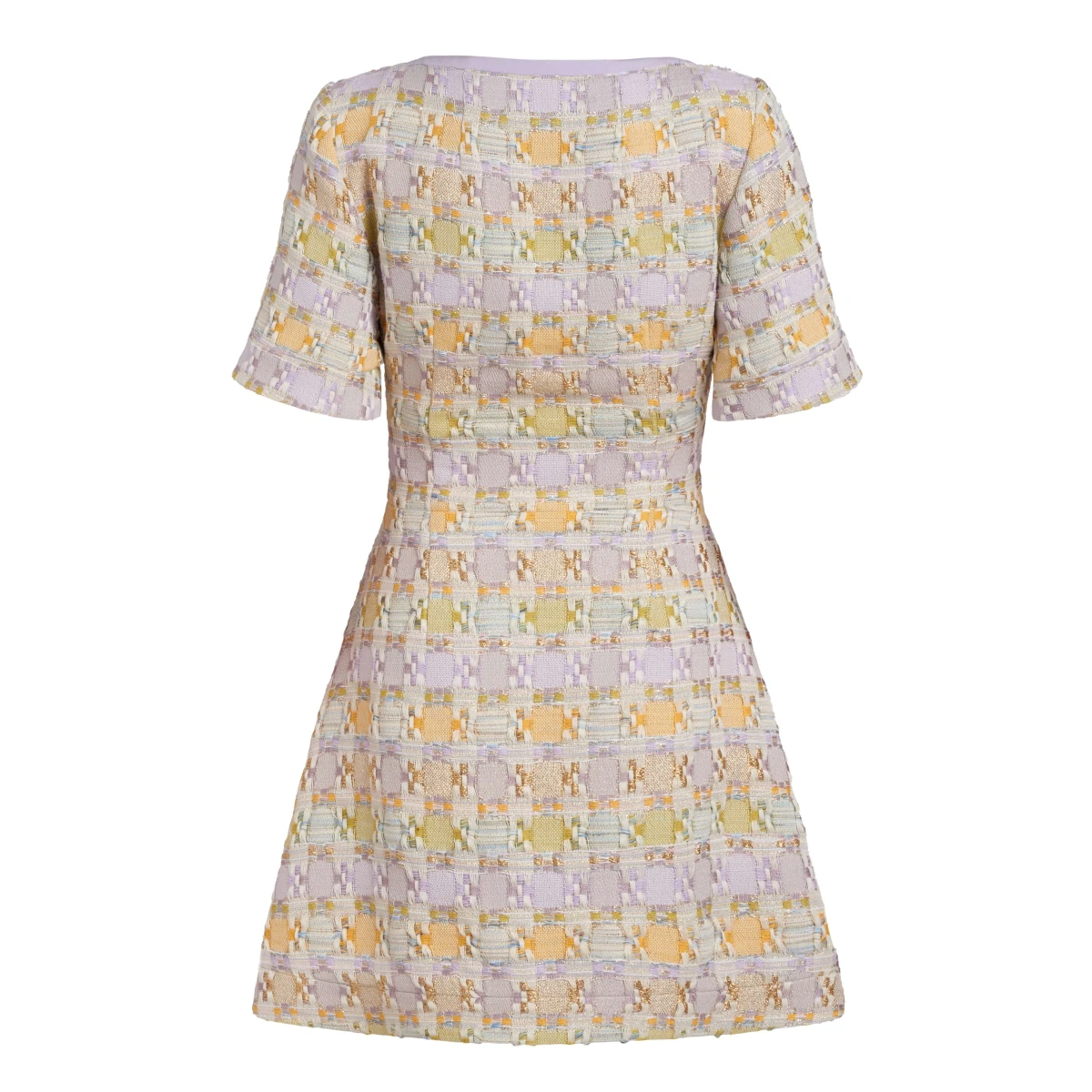 Markarian dresses with romantic neckline and structured silhouette