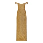 Markarian gown with romantic neckline and structured silhouette