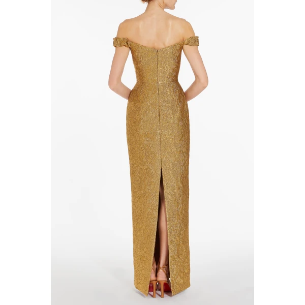 Markarian bridal with romantic neckline and structured silhouette