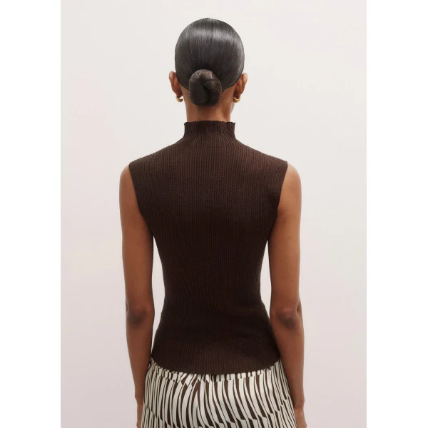 Me and Em Barely There Rib High Neck Tank Top, view 7