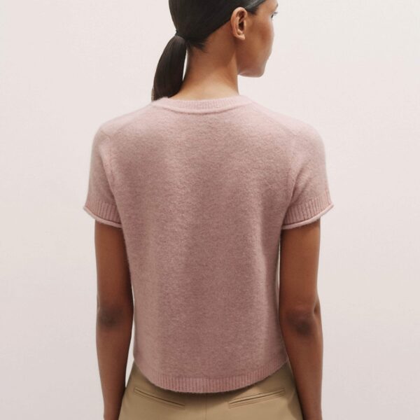 Me and Em Button-Through Knit Baby Tee – luxury British Pink in Me and Em exclusively at Coveti