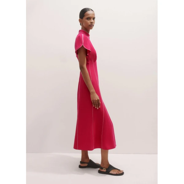 Me and Em Contrast Stitch Midi Dress, view 5